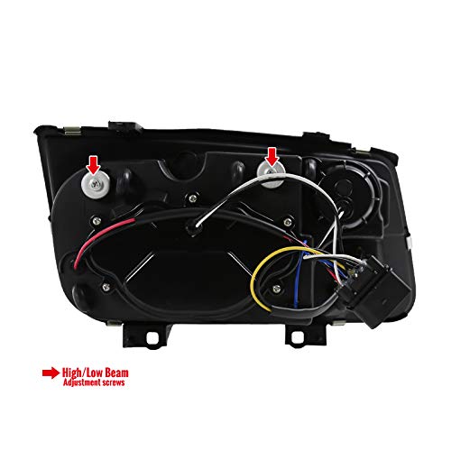Carpartsinnovate For 99-05 Led Halo Black Projector Headlights Head Lamps Smoke W/Fog #TOP5