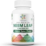 Organic Aura Neem Capsules. 100% Pure and Potent. Raw Green Whole Superfood. Made with Whole Spectrum Neem Leaves. Miracle Detoxifying Agent. Radiant Skin and Immunity.