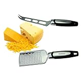 Cheese Grater & Knife Set - Ginger, Vegetable, Fruit and Food Grater & Knife - Cheese Slicer - Zester