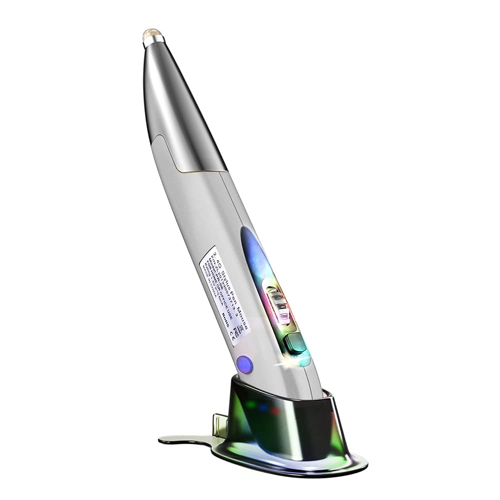 Ratón inalámbrico de 2,4 GHz recargable con doble tecla y diseño ergonómico ambidiestro