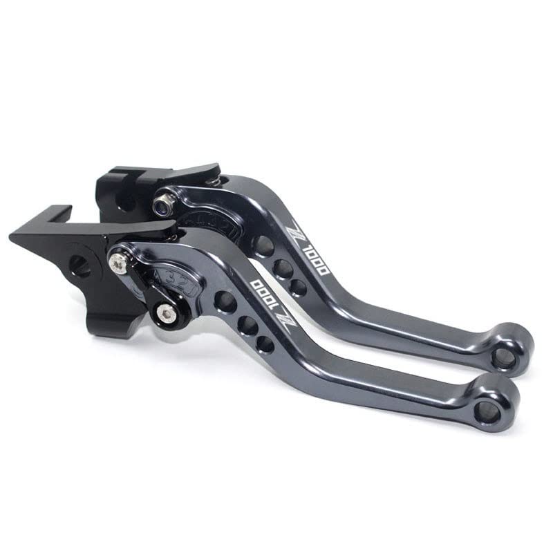 F Dla KAWASAKI Z1000 Z 1000 2017 2018 2019 akcesoria motocyklowe krótkie regulowane CNC dźwignie sprzęgła hamulca Y (Color : Titanium)