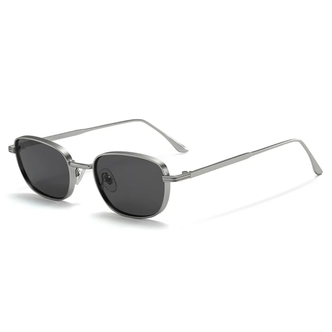 Lunettes de soleil rétro carrées en métal léger pour éviter les marques sur le nez
