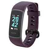 MEDION Fitnessarmband mit Herzfrequenzmesser S3750 (OLED Display, Herzfrequenz, Spritzwassergeschützt nach IP68, Schrittzähler, Kalorienverbrauch)