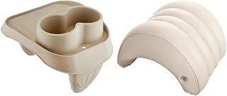 Intex PureSpa Plastic Beverage Holder-Beige 26 x 22 x 18 cm & PureSpa Head Rest