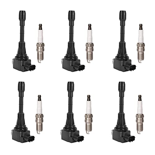 Set of 6 Ignition Coil Packs and Spark Plugs Fits ...