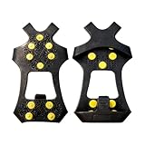 Spikes for Shoes on Ice | Winter Boot Traction - Anti-Slip Snow Shoe Spikes - for Runners Hikers Mail Carriers Students Dog Owners Walking Running Shoveling Sidewalks Paths Driveways