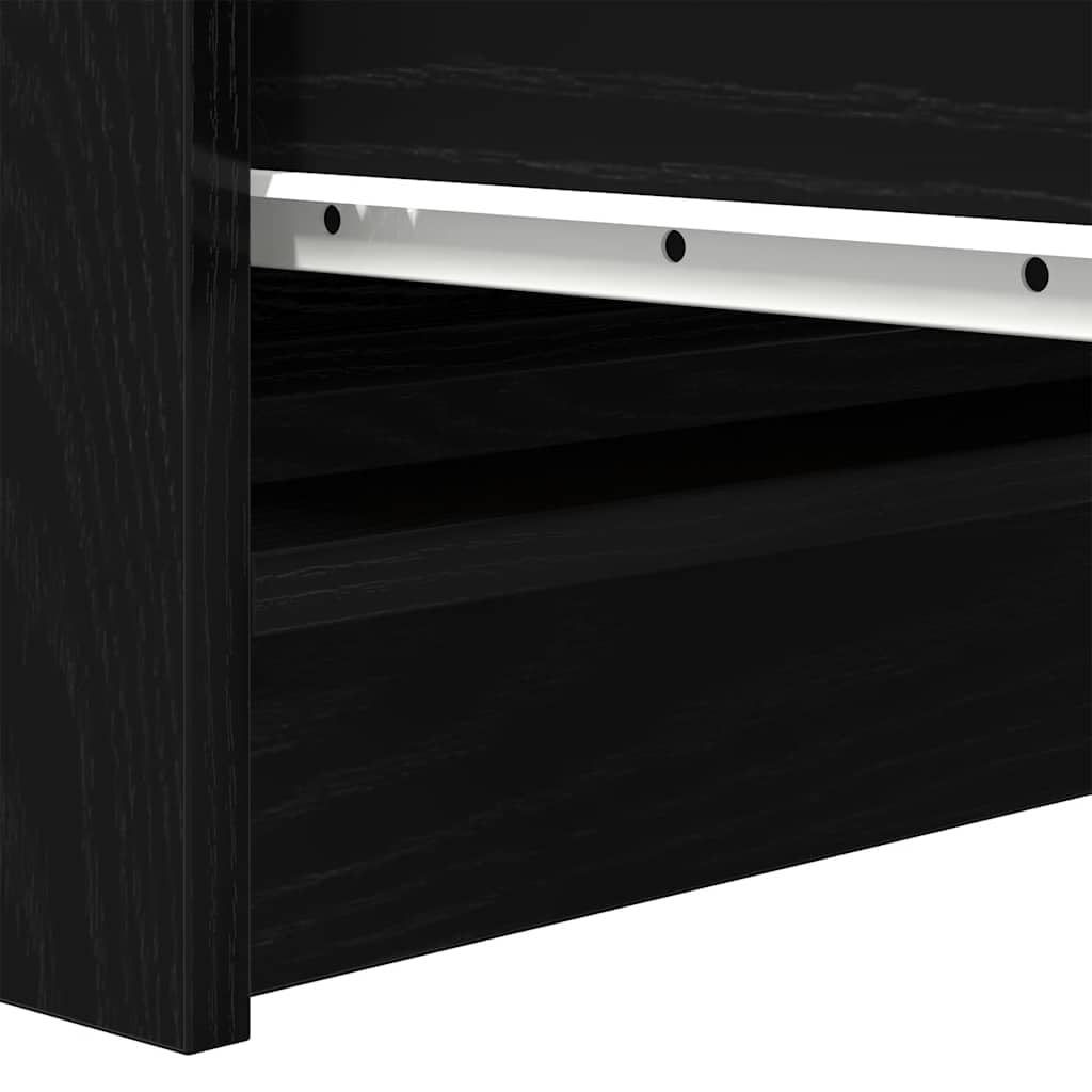 vidaXL Buffet chêne Noir 37,5x35x76 cm Bois d'ingénierie