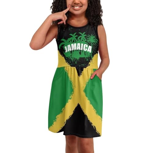 Dress for Toddle Girls 2-14T Sleeveless Midi Sun Dresses with Pockets Holiday Party Playwear One Piece Sundresses4