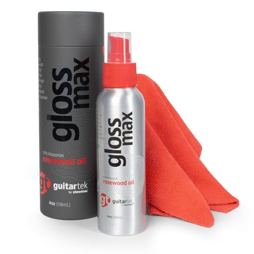GuitarTek by StewMac Gloss Max Guitar Polish, 4 oz with Microfiber Cloth