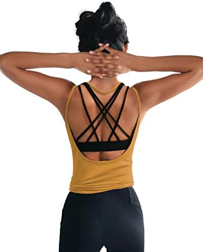 OYANUS Womens Summer Workout Tops Backless Yoga Shirts Open Back Tank Tops