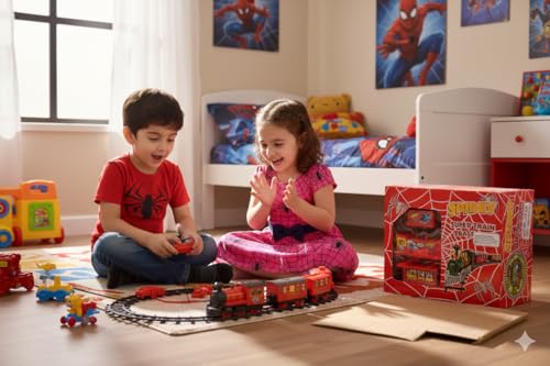 Image of RAMESHTH Enterprises Theme Super Train Track Set Toy for Kids with Engine & Coaches