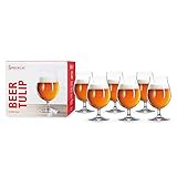 biertulpen 6-teiliges Biertulpen-Set Für den optimalen Genuss, Edle Optik dank dünnwandiger, ungeschliffener und farbloser Gläser in geschwungener Form - Ideal geeignet für Pils- und Premiumbiere