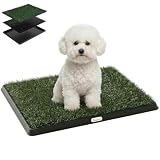 PawHut Lettiera per Cani con Prato Sintetico con Vassoio 63 x 50.5 cm Verde