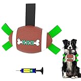 Dog Toys Football Ball with Grab Tabs, Interactive Dog Toys for Tug of War, Fun Durable Dog Water Toys, Dog Rugby Balls Gift for Puppy, Small & Medium Dogs