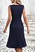 Damen Ärmelloses Sommerkleid V-Ausschnitt Wickelkleid mit Taillenfalten A-Linie Freizeit-, Strand- und Partykleid