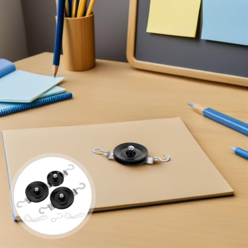 FAVOMOTO Physics Pulley Block Set Physics Education Tool with Single and Double Pulleys Sturdy Iron and Plastic Construction with Cotton Rope for Classroom Experiments for Students - Image 8