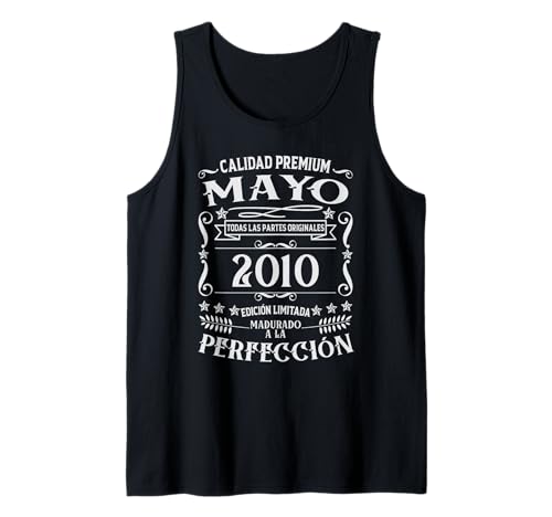 16 cumpleaños Nacido en Mayo de 2010 Vintage 16 años Camiseta sin Mangas