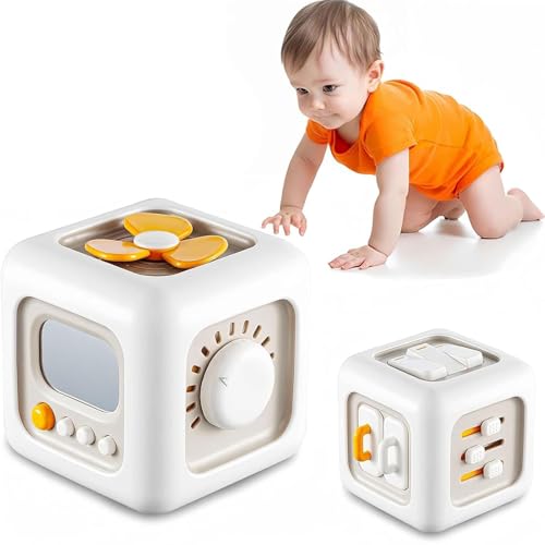Image of Montessori Toys For 1 Year Old: Baby Activity Cube Sensory Busy Cube For Toddlers 1-3 - 1st First Birthday Boys Girls Gifts - Infant Baby Toys 6-12-18 Months Toddler Car Airplane Travel Essentials