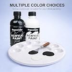 Acrylic Paints Set - 2 Colors * 250ml Art Craft Paint Bottles, 1 Sponge, Premium Art Supplies Gifts for Artists Beginners on Canvas Rocks Wood Ceramic Fabric
