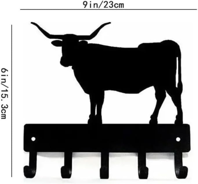 Hat Rack for Wall Metal Art Decor Key Rack Wall Mounted Decorative Key Holder and Towel Coat Rack(Large)