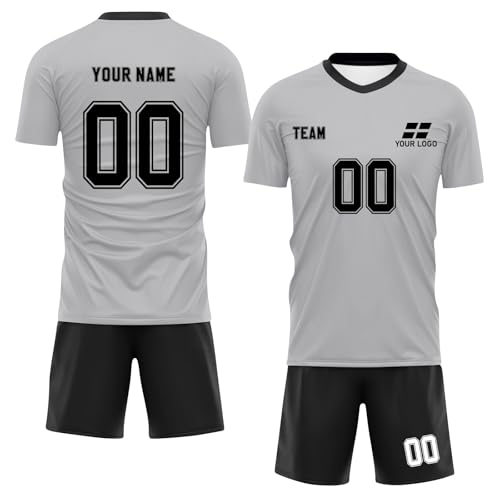 Camiseta fútbol Niño y Adulto, Personalizadas 2026 Conjunto equipación Fútbols Hombres DIY Personalizadas Nombre y Número, Camiseta de Entrenamiento de Fútbol,Pantalones Cortos