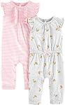 Simple Joys by Carter's Baby Girls' 2-Pack Jumpsuits