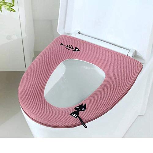 Preisvergleich Produktbild JIAWEIDAMAI Griff Toilettensitzabdeckung Haushaltsdekoration Universal Winter Dicke Toilettensitz Reißverschluss Badezimmer Zubehör