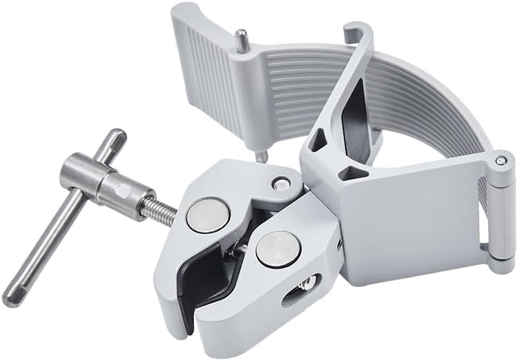 amaran Peak Light Stand Clamp Ajustes y apriete rápidos | Montaje de la batería Amaran Peak en soportes de iluminación, trípodes y otras superficies, construcción de abrazadera de metal duradera, mango de bloqueo giratorio