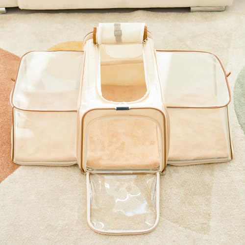 Pet Carrier Airline Approved – 2-Way Expandable Pet Carrier – Dog Carrier For Puppies, Cats, Small Pets – Foldable Cat Travel Carrier With Mesh Window – Multiple Carrying Options For Car, Airplane #TOP3