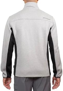 Spyder Jaqueta masculina com zíper e ajuste relaxado, Cinza, P