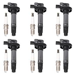 Ignition Coil Pack & Spark Plugs Set of 6 Fits for 3.7 3.5 V6 Ford Edge Taurus Explorer Flex Lincoln MKS MKZ MKT MKX 2008 2009 2010 2011 2012 2013 2014 2015 2016 UF553 5019