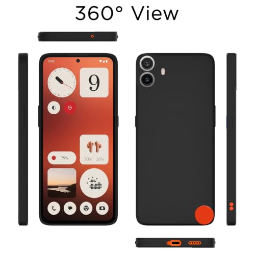Image of Outlouders Back Cover for CMF by Nothing Phone 1 | Camera Protection | Durable Soft Matte Silicone Bumper Case (Black)