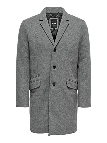 Preisvergleich Produktbild ONLY & SONS Male Mantel Klassischer XLMedium Grey Melange