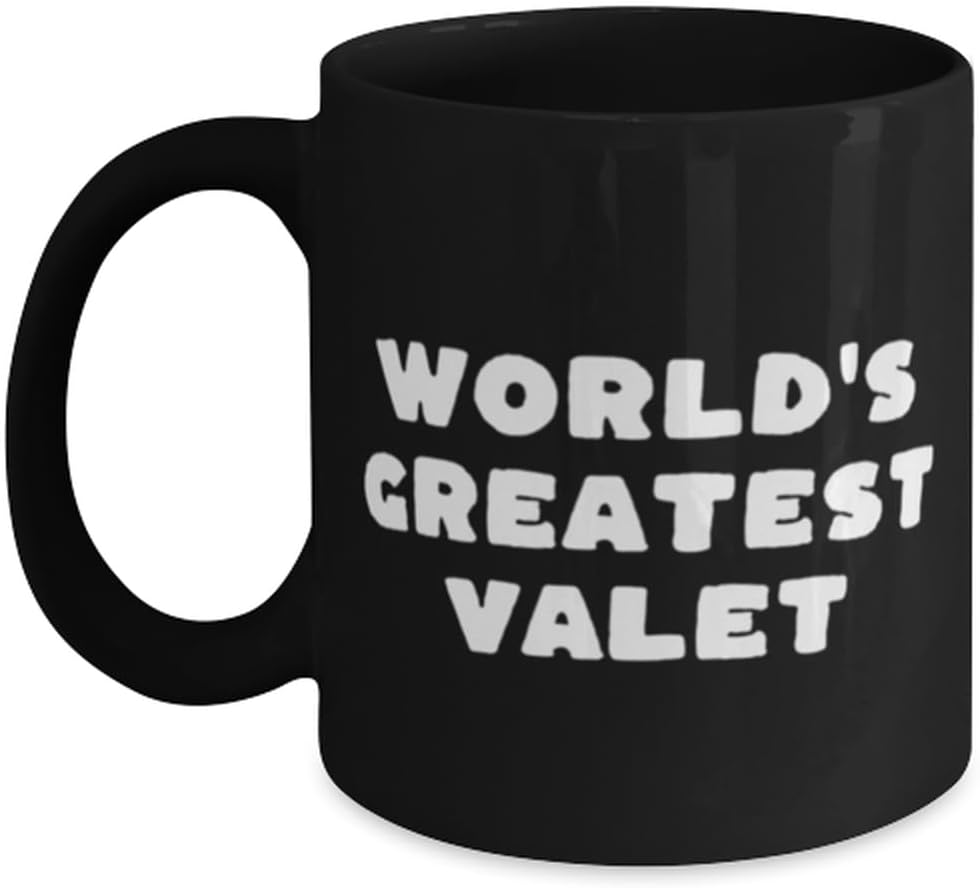 Generic Love Valet Gifts, World's Greatest Valet, Birthday Unique Gifts, 11oz 15oz Mug For Valet from Colleagues, Black