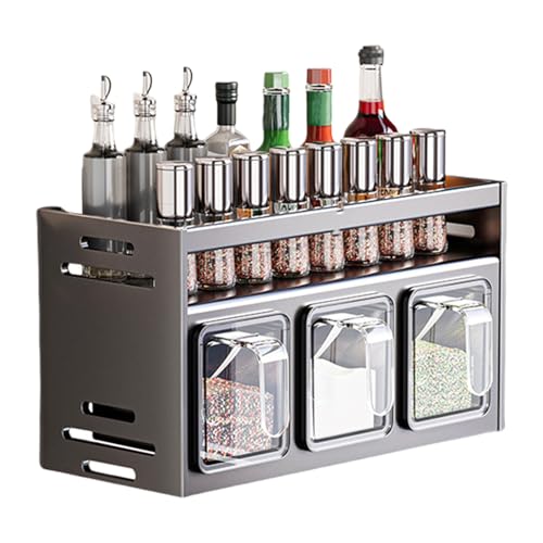 Estacionamiento De Condimentos - Organizador De Especias De Cocina, Soporte De Condimento Moderno | Torre De Almacenamiento De Carrusel Giratoria, Soporte De Visualización Del Gabinete De Encimera, Ac