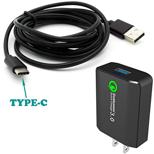 18W Usb Adaptive Fast Home Charger 6Ft Type-C Turbo Cable Smart Detect Adaptive Adapter Travel Wall Ac Power Long Usb-C For Blackberry Key2 - Blackberry Key2 Le - Blackberry Keyone #TOP5