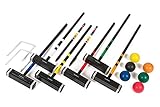 EastPoint Sports 6-Player Croquet Set - Features Deluxe Carry Case; for The Backyard, Beach or Park, Multicolor, 1-1-02597-DS