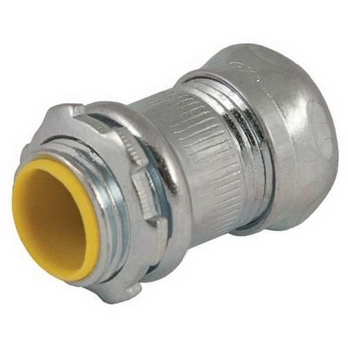 Hubbell-Raco 2962 Connector, Steel, EMT Compression, Insulated, 3"