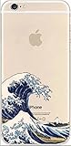 DECO FAIRY Compatible with iPhone 6 / 6s, Cartoon Anime Animated Under a wave The Great Wave off...