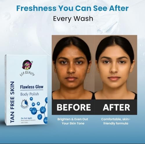 Image of Tan Polish for Face & Body Cream | Skin Brightening & Glow Polish for Smooth Soft Skin | Hydrating Exfoliating Formula for Uneven Skin Tone | Suitable for All Skin Types