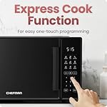 Chefman Countertop Microwave Oven 1.1 Cu. Ft., 1000 Watts with 10 Power Levels, 6 Cooking Presets with One-Touch Express Cook, Eco Mode, Child Safety Lock, & Mute Button - Black - Image 5