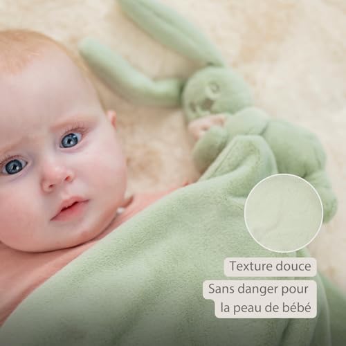 Nattou Lapidou Couverture bébé avec peluche 50 x 50 cm (lapin), vue 5