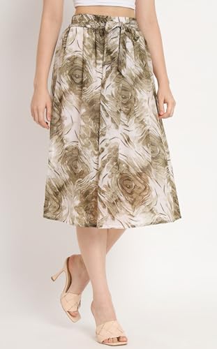 Image of NUEVOSDAMAS Women Floral Printed Midi Skirt