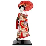 Affichage stable avec des poses artistiques : la poupée japonaise présente une pose classique et gracieuse qui transmet une histoire et une émotion..La base plate lestée garantit qu'elle reste exposée en toute sécurité et élégamment sur les étagères, les tables ou les armoires.