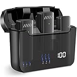 ピンマイク ワイヤレス (2TX+1RX+充電ケース) 72時間使用 高感度 超軽量 Lightingシリーズ iPhoneピンマイク 単体6時間再生/急速充電 ノイズキャンセル DSPチップ プラグ＆プレイ 瞬時接続 ミニ Vlog撮影/動画配信/生放送等に対応 (Lightning送信機*2受信機*1)