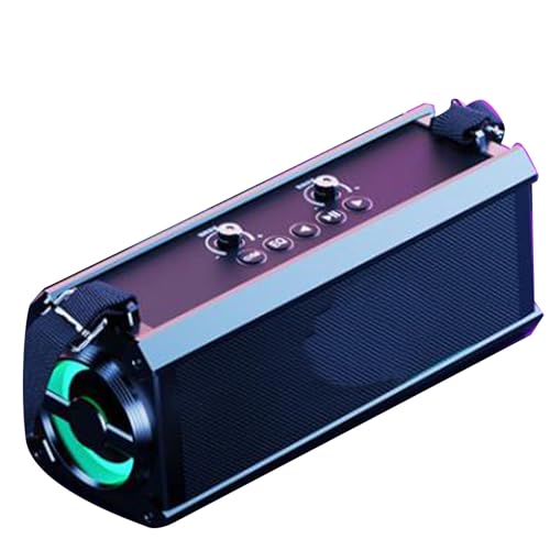 BT Speaker Portable Speakers, High Power RGB Light Portable BT Speaker Home Outdoor Speaker with Microphone for Karaoke