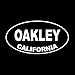 Etiqueta engomada del Coche 13,8 CM * 7,4 CM Ovalada Oakley CALIfFORNIA Pegatina de Coche Personalidad Vinilo calcomanía Negro Plata C10-01514