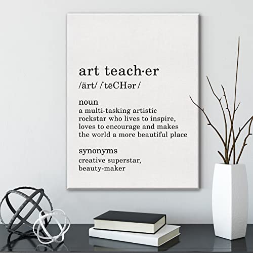 Gtgic Art Teacher Definition Canvas Wall Art Print Poster Decor Music Teacher Gift Art Decoration Ready To Hang 12X15 Framed #TOP2