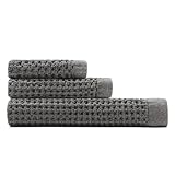 ONSEN Bath Sheet Set - Waffle Weave 100% Supima Cotton Towel - Lusciously Soft, Durable, Fast Absorb