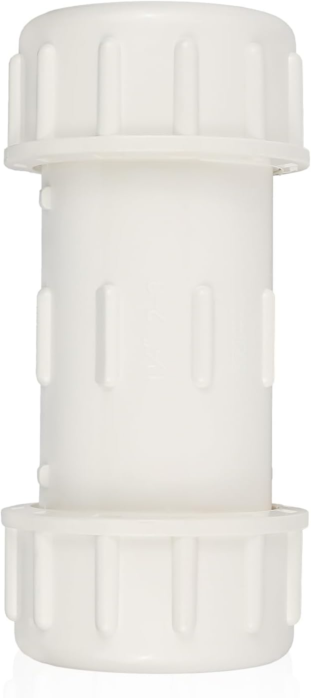 EFIELD 5-Pack 3/4-Inch PVC Compression Couplings, Sch. 40, Quick Connect PVC Pipe Fittings, Max 150 Psi, Cold Water, Outdoor Use,(PVC038-5)